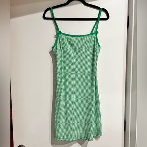 Green Patterned Women's Dress